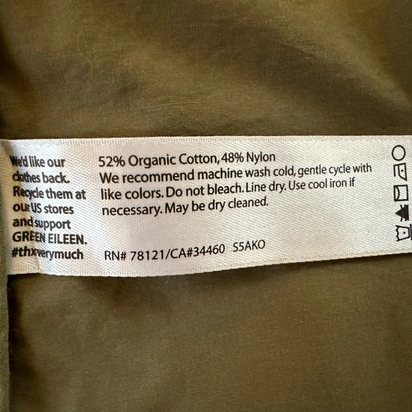 Eileen Fisher Jacket Women  M/L  Green Windbreaker Anorak Stowaway Lightweight - Picture 14 of 15